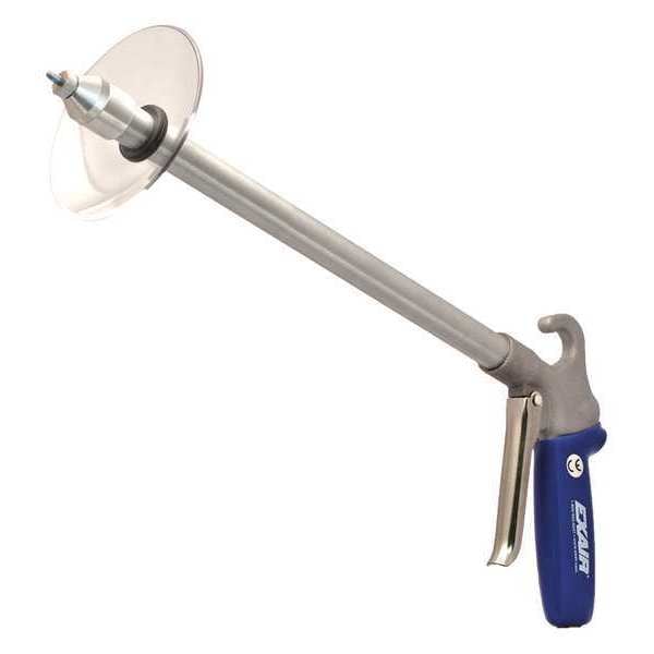 Safety Air Gun, 2.5 CFM, 24" Ext, Shield, Body Material: Cast Aluminum