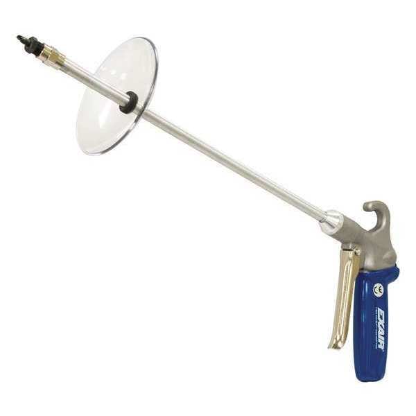 Safety Air Gun, 4.9 CFM, 12" Ext, Shield, Body Material: Cast Aluminum