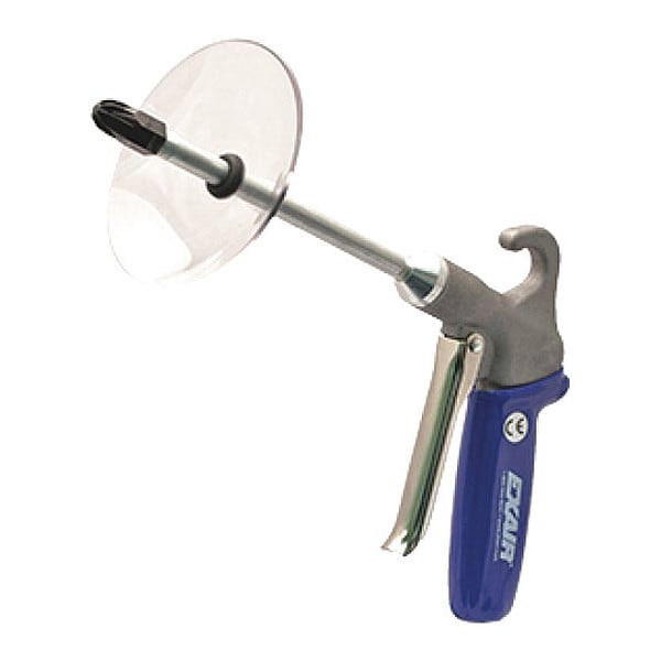 Safety Air Gun, 10 CFM, 6" Ext, Shield, Outlet Size: 1/8" NPT