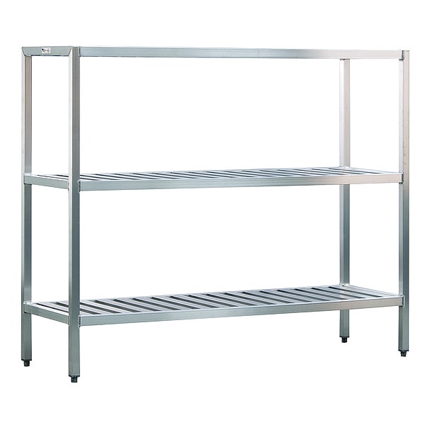 Metal Shelving Unit, 20"D x 36"W x 60"H, 3 Shelves, Aluminum, Shelf Capacity: 1000 lb.