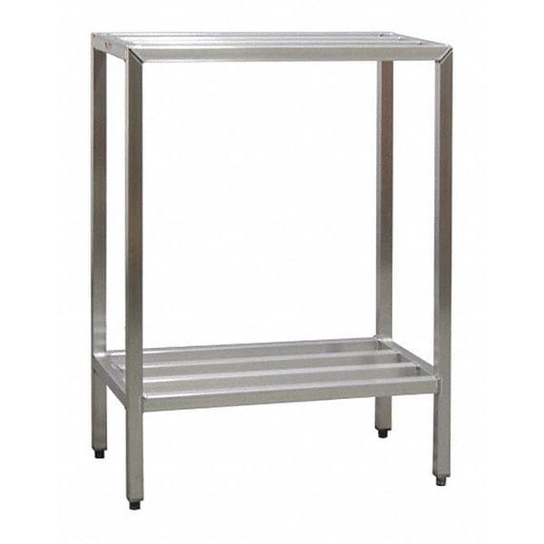 Metal Shelving Unit, 20"D x 42"W x 48"H, 2 Shelves, Aluminum, Shelf Capacity: 1500 lb.