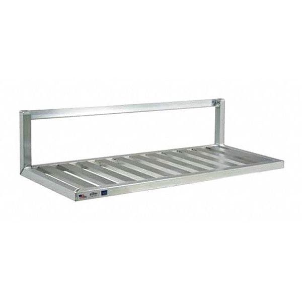 Aluminum Wall Shelf, 20"D x 60"W x 12"H, Silver