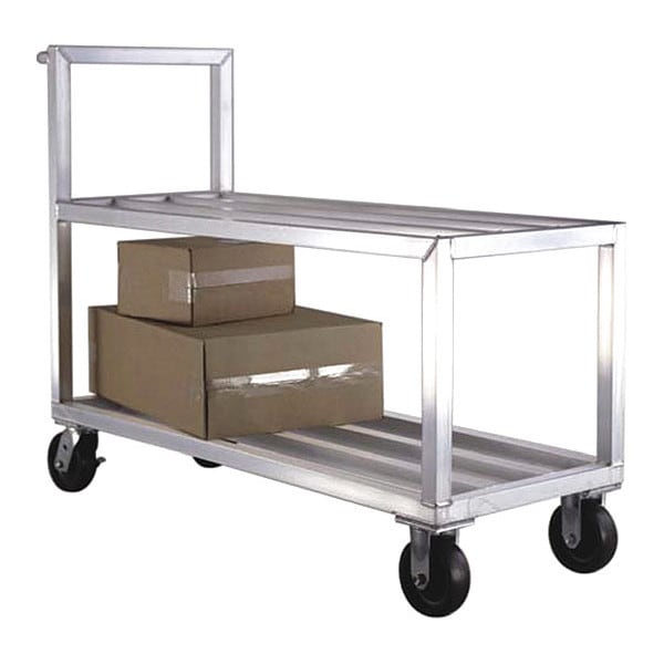 Mobile Truck, Aluminum, 3000 lb. Load Capacity, 2 Shelves, 59-1/2" L, 21" W, 44" H