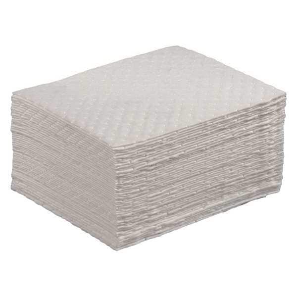 Oil, White, Sorbent Pad, 100 PK