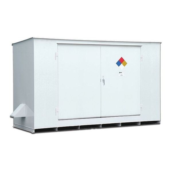 Hazmat Storage Locker, 10 Drum, 168x70x98"