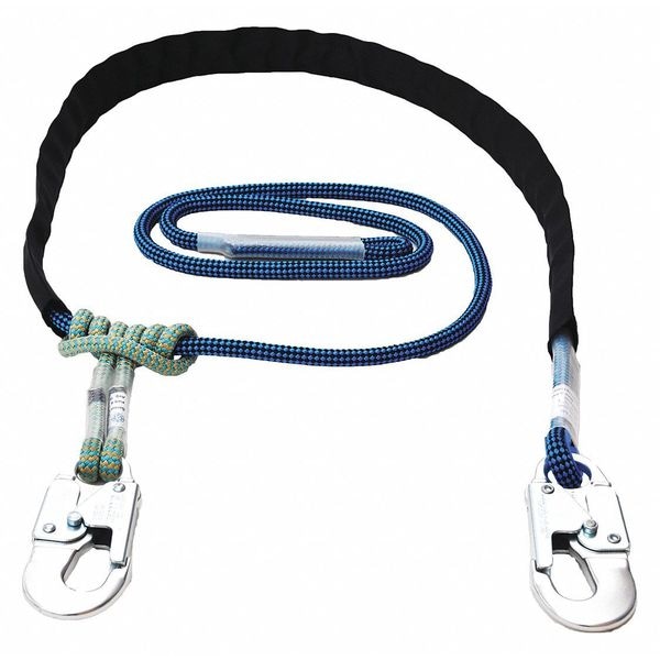 lanyard, 10ft, red/black