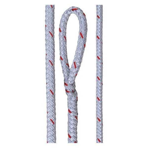 Utility Handline, White/Red, 1/2"
