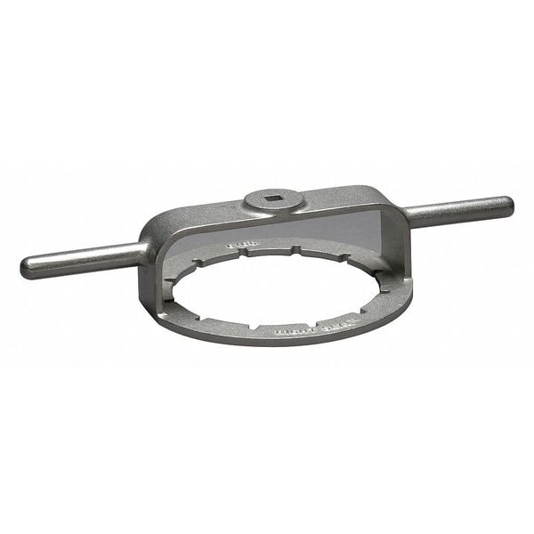 IBC & Industrial Tote Wrench for 6 in Fill Cap, 1/2 in Drive, Silver