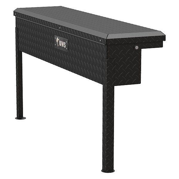 48" Low Profile Side Mount Truck Tool Box, Black
