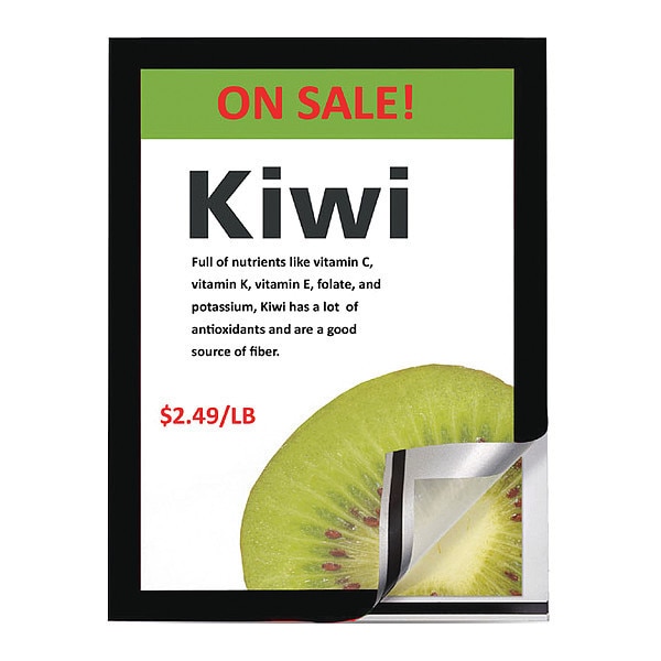 Magneto Magnetic Picture Frame, Black, PK2