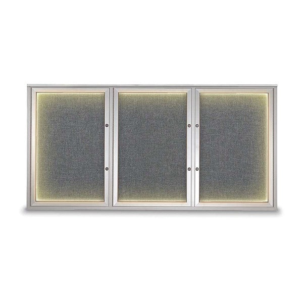 Corkboard, Medium Grey/Satin, 72"x36"