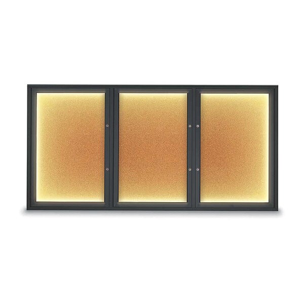 Corkboard, Cork/Black, 72"x36"