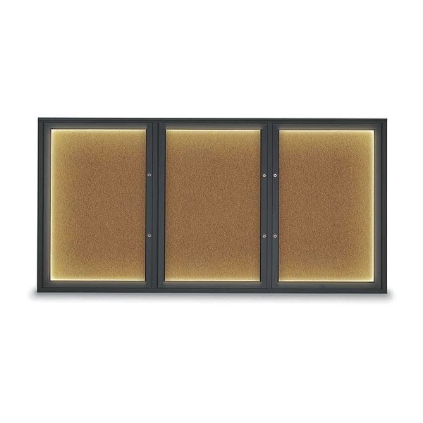 Corkboard, Synthetic Cork/Black, 72"x36"
