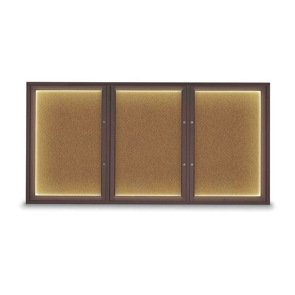 Corkboard, Synthetic Cork/Bronze, 72"x36"