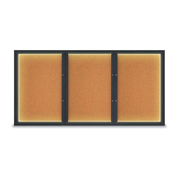 Corkboard, Cork/Black, 96"x48"