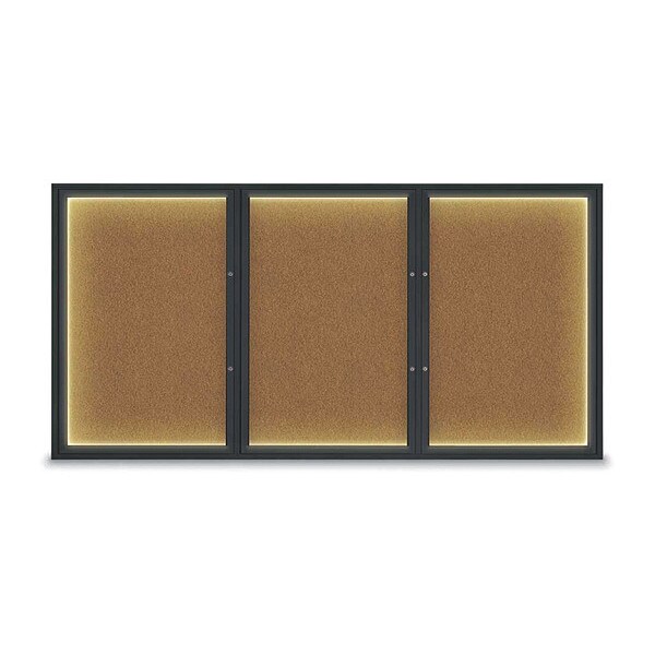 Corkboard, Synthetic Cork/Black, 96"x48"
