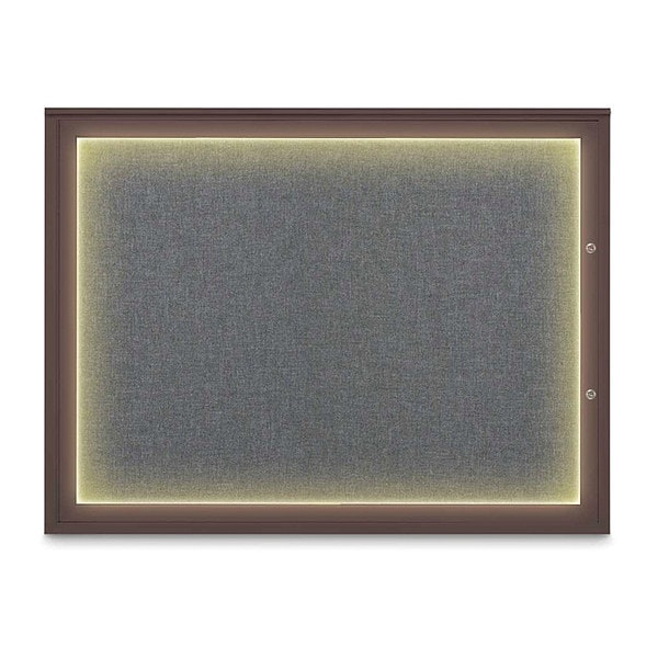 Corkboard, Medium Grey/Bronze, 48"x36"