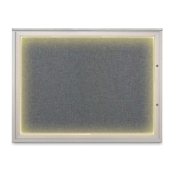 Corkboard, Medium Grey/Satin, 48"x36"