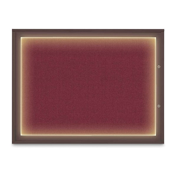 Corkboard, Deep Burgundy/Bronze, 48"x36"