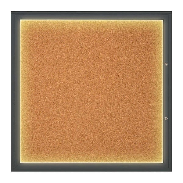 Corkboard, Cork/Black, 48"x48"