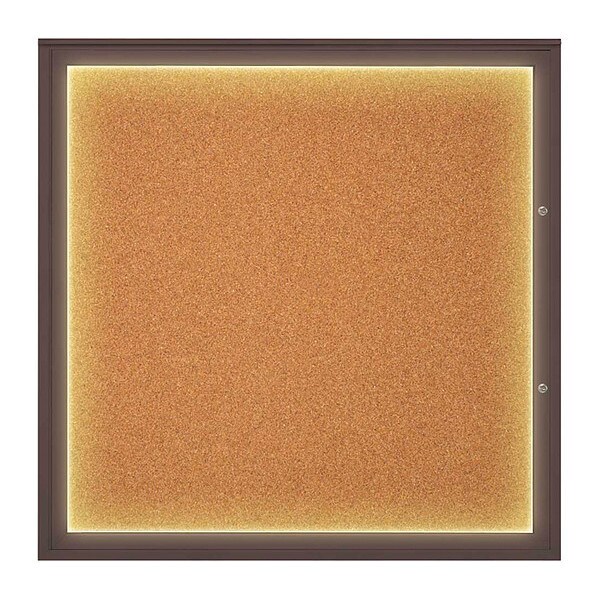 Corkboard, Cork/Bronze, 48"x48"