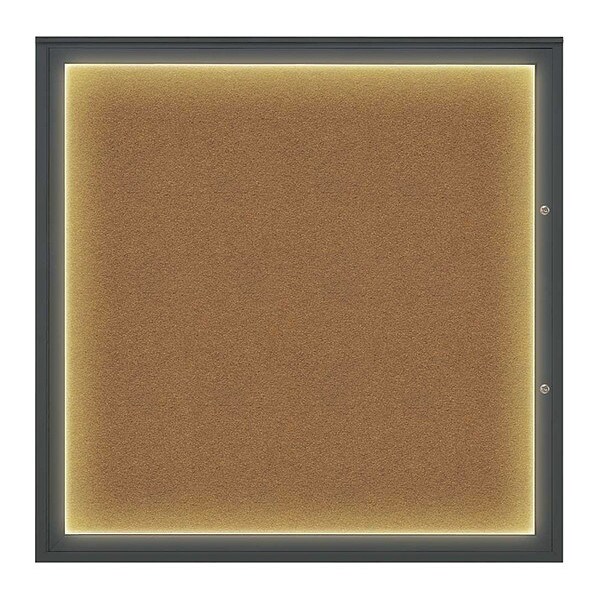 Corkboard, Synthetic Cork/Black, 48"x48"