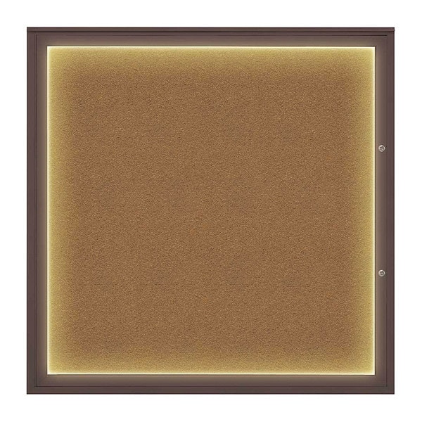Corkboard, Synthetic Cork/Bronze, 48"x48"