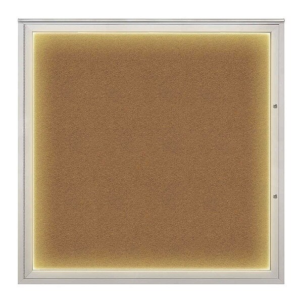 Corkboard, Synthetic Cork/Satin, 48"x48"
