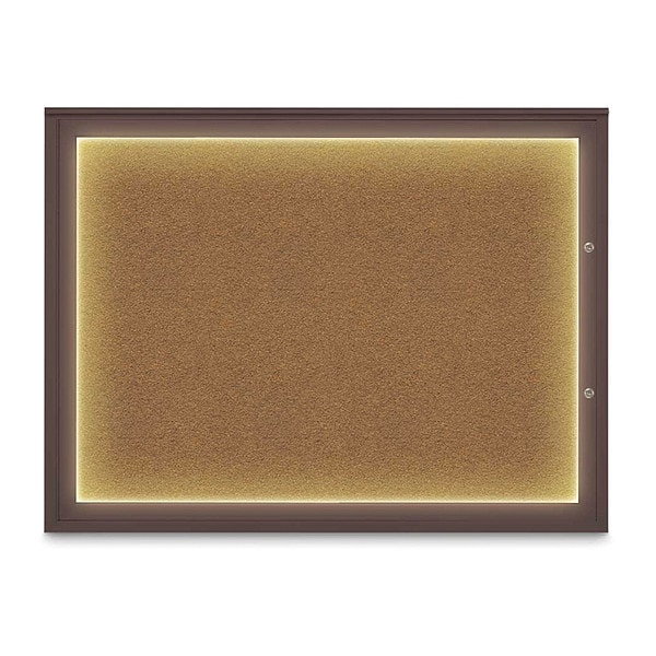 Corkboard, Synthetic Cork/Bronze, 48"x36"