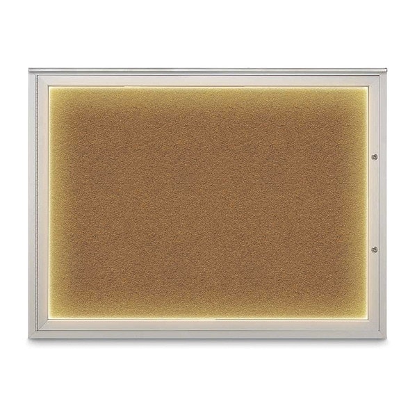 Corkboard, Synthetic Cork/Satin, 48"x36"