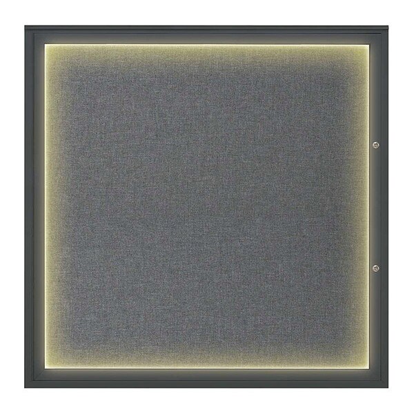 Corkboard, Medium Grey/Black, 48"x48"