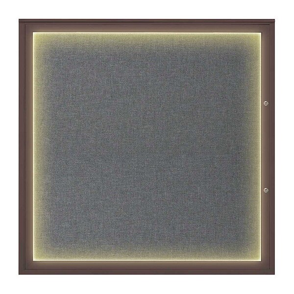 Corkboard, Medium Grey/Bronze, 48"x48"