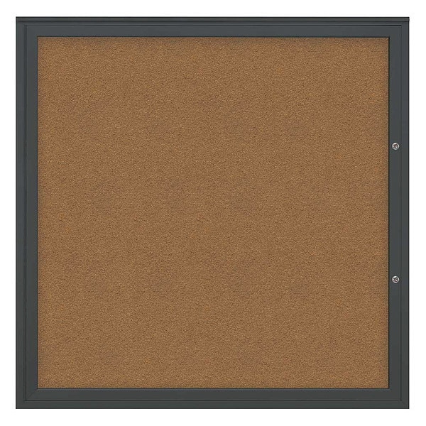 Corkboard, Synthetic Cork/Black, 48"x48"