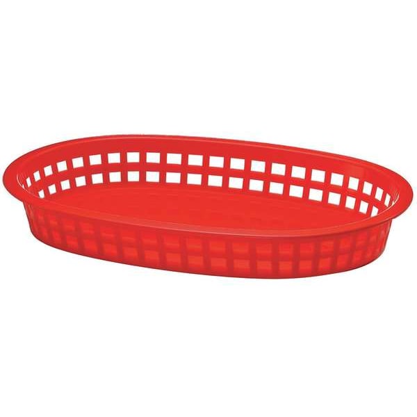 Platter Basket, Oval, Red, PK36