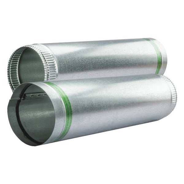 Round Rigid Ducts, 14 in Duct Dia, Galvanized Steel, 24 ga GA, 60" L