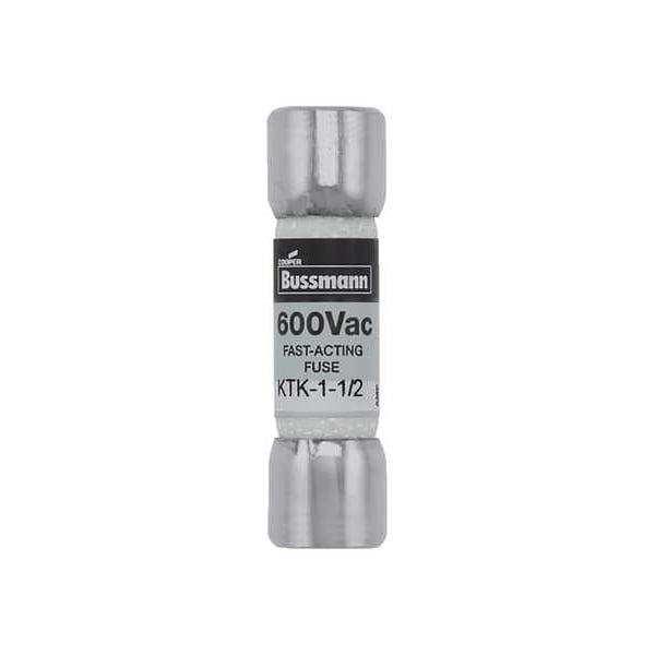 Midget Fuse, Fast-Acting, 1.50A, 600V AC, Non-Indicating, 100kA at 600V AC