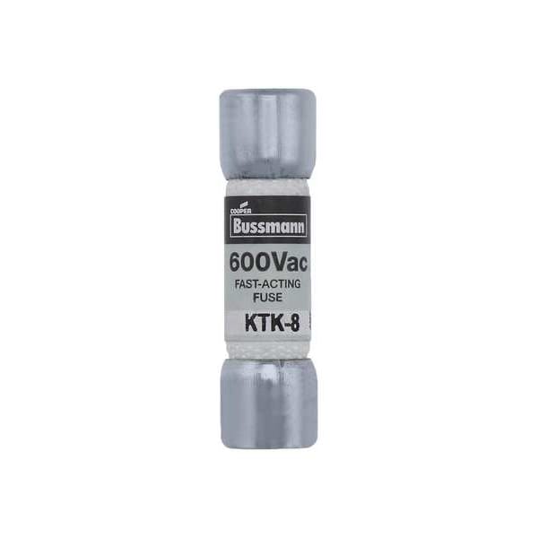 Midget Fuse, Fast-Acting, 8A, 600V AC, Non-Indicating, 100kA at 600V AC
