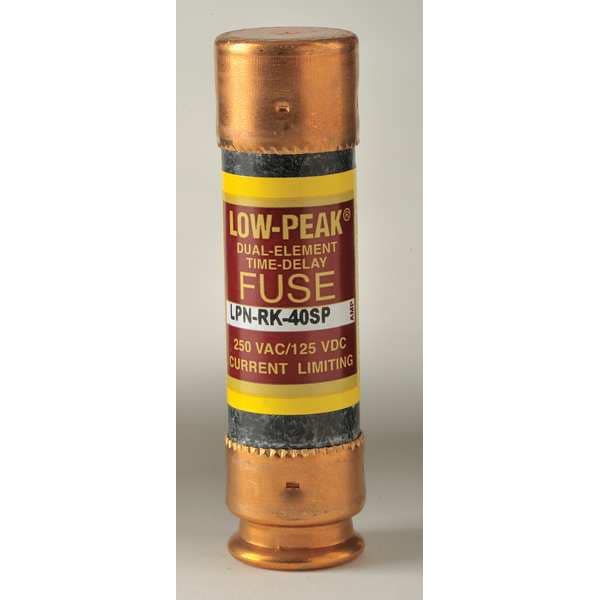 UL Class Fuse, RK1 Class, LPN-RK-SP Series, Time-Delay, 40A, 250V AC, Non-Indicating