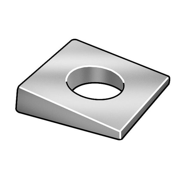Beveled Washer, Fits Bolt Size 3/8 in , Malleable Iron Galvanized Finish, 600 PK