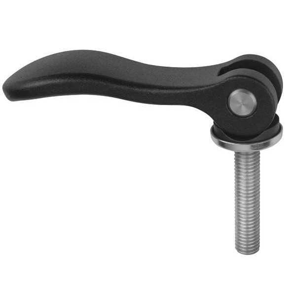 Cam Lever Adj. S1 10-32X30, A=70, 4, B=21, 5, Aluminum Black Powder-Coated, Comp: Stainless Steel