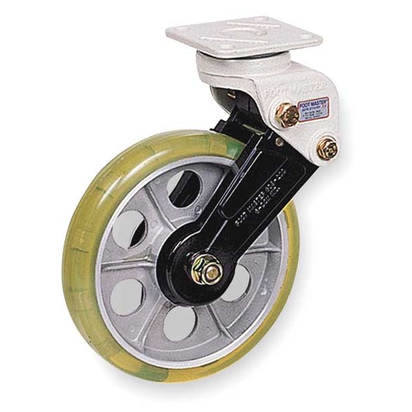 Rigid Plate Shock-Absorbing Castr, 550 lb