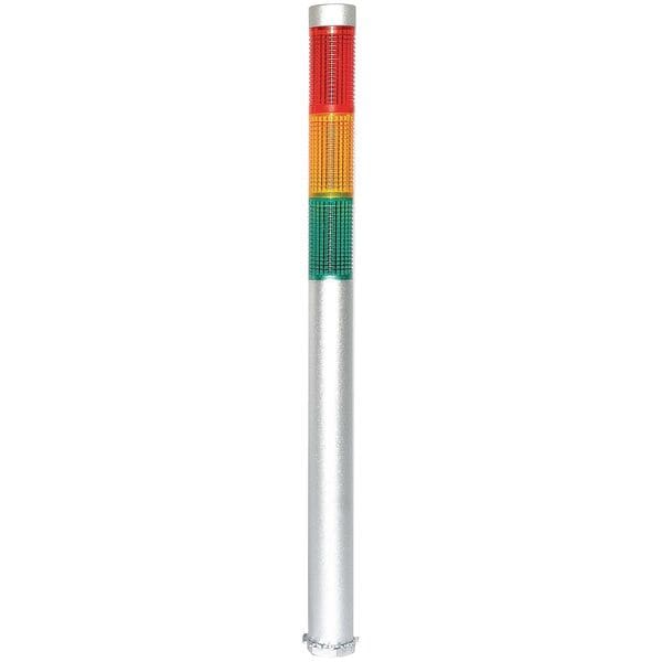 Tower Light Assembly, 24V AC/DC, Amber, Green, Red, 25 mm Dia., 13 1/2 in Height, LED