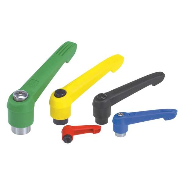Adjustable Handle Size: 5 1/2-13, Plastic Yellow RAL 1021, Comp: Stainless Steel