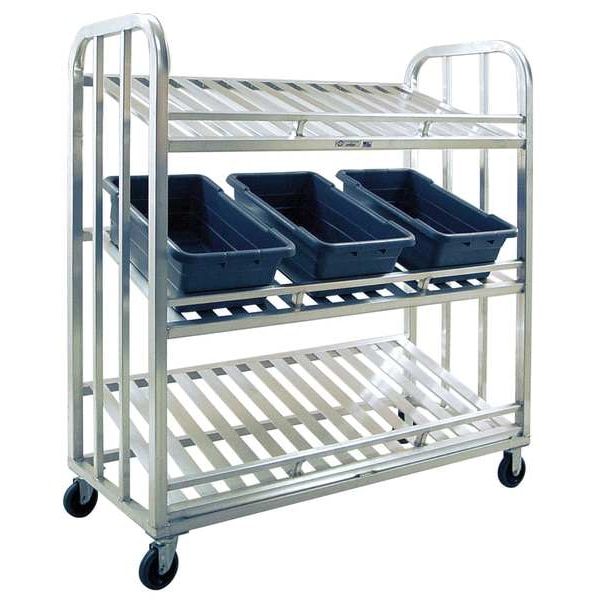 Stock Cart, 3-Tier Slanted Shelf