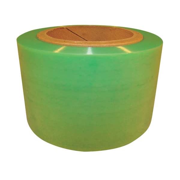 Stretch Wrap, 3" W x 1000 ft. L, 60 ga, Cast Style, Light Green, Light Duty