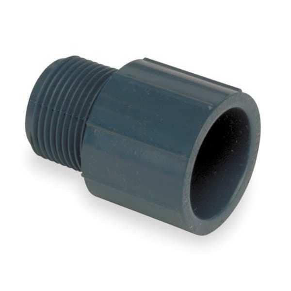 CPVC Male Adapter, Schedule 80, 2" Pipe Size, MNPT x Socket