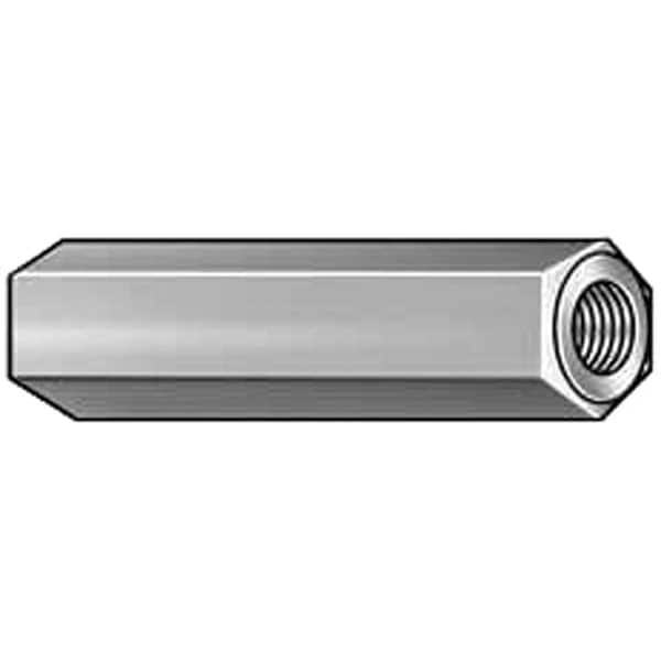 Hex Standoff, #10-32 Thrd Sz, 3 in L, 1/2 in Thrd L Aluminum Plain, 1/2" Hex W, 10 PK