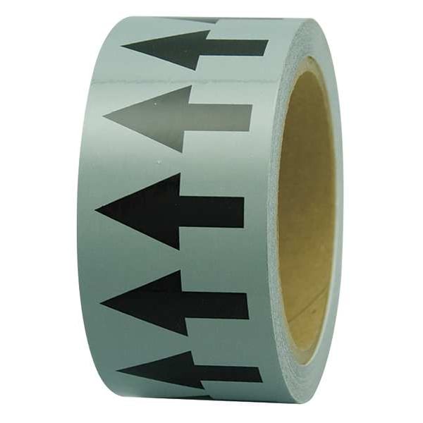 Arrow Tape, Black/Gray, 2 In. W, PMA257