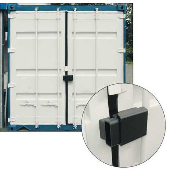 Padlock Guard, Steel, Blk, 8"L