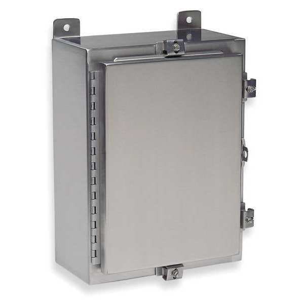 Padlockable Hasp with Clamps Electrical Enclosures, 24 in H, 8 in D, 20 in W, 12, 13, 3R, 4, 4X